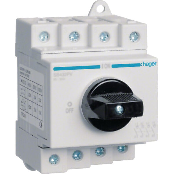 Hager DC-Lasttrennschalter für PV 32A 1000V SB432PV